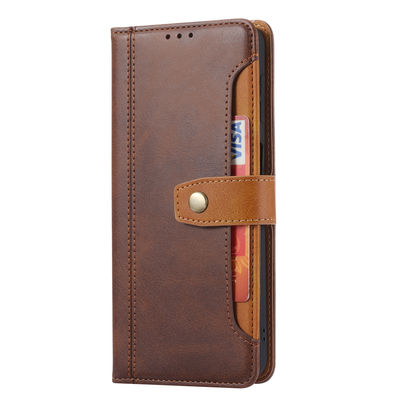 Cas protecteurs de téléphone de cas en cuir matériels de téléphone antichoc