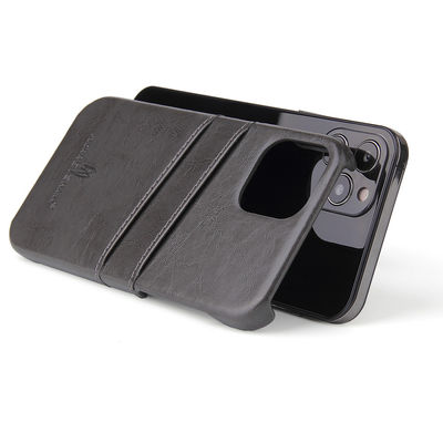Caisse exquise de luxe de portefeuille Iphone de caisse véritable de cuir d'OEM/ODM