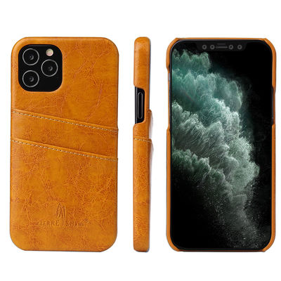 Caisse exquise de luxe de portefeuille Iphone de caisse véritable de cuir d'OEM/ODM