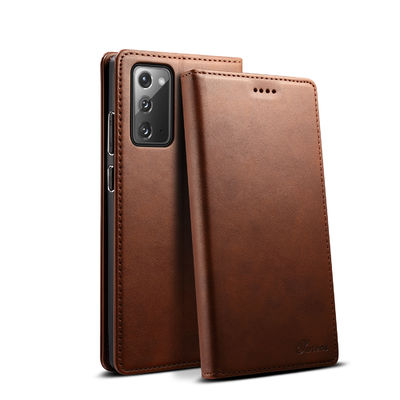 Caisse faite sur commande véritable personnalisée de téléphone de portefeuille de Samsung de cas antichoc insalissable