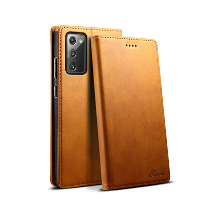Caisse faite sur commande véritable personnalisée de téléphone de portefeuille de Samsung de cas antichoc insalissable