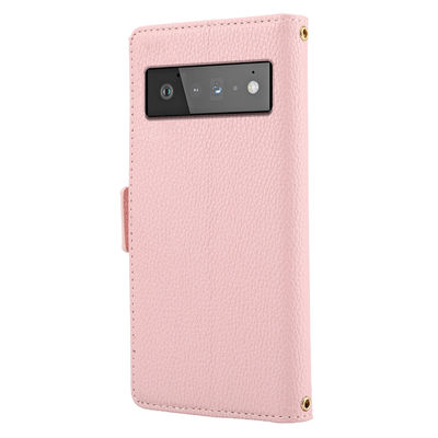 Les cas de téléphone de pixel de Tpu Google couvrent Flip Stand Leather Scratchproof