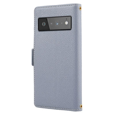 Les cas de téléphone de pixel de Tpu Google couvrent Flip Stand Leather Scratchproof