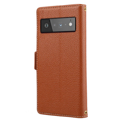 Les cas de téléphone de pixel de Tpu Google couvrent Flip Stand Leather Scratchproof