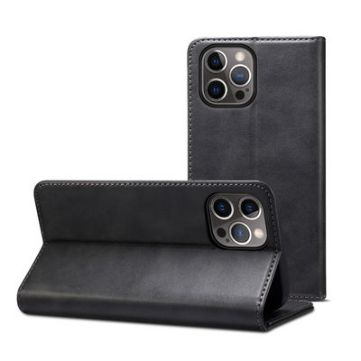 Caisse de luxe de cuir de portefeuille de téléphone de cas d'ODM en cuir véritable/OEM Iphone