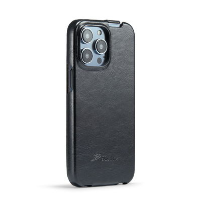 Cas magnétique en cuir véritable de luxe exquis d'OEM Iphone 14 de cas de téléphone