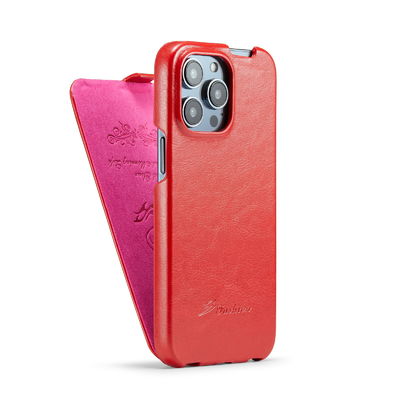 Cas magnétique en cuir véritable de luxe exquis d'OEM Iphone 14 de cas de téléphone