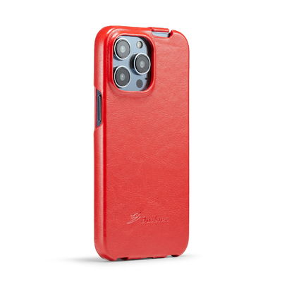 Cas magnétique en cuir véritable de luxe exquis d'OEM Iphone 14 de cas de téléphone