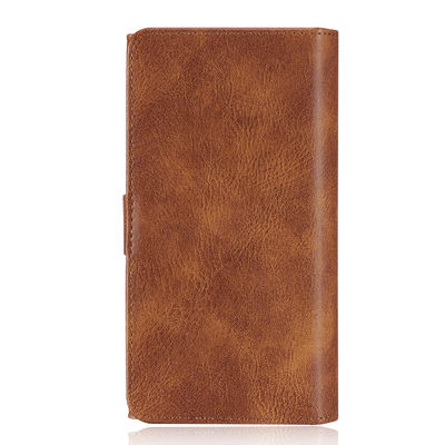 Cas en cuir antichoc Flip Card Holder Wallet insalissable de téléphone d'unité centrale
