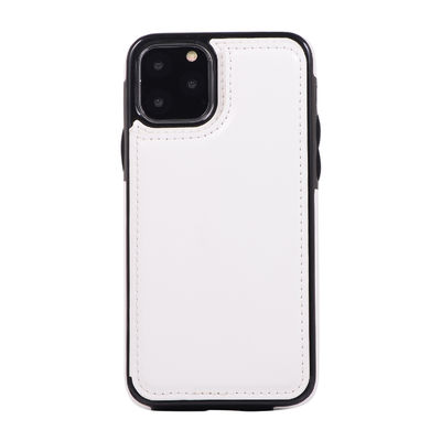 Couverture inoffensive d'iPhone 11 d'unité centrale de téléphone portable de caisse en cuir antichoc de portefeuille