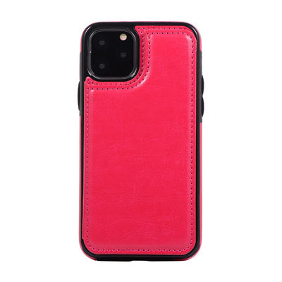 Couverture inoffensive d'iPhone 11 d'unité centrale de téléphone portable de caisse en cuir antichoc de portefeuille