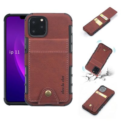 Cas Scratchproof Iphone 12 de téléphone de carte de crédit de fermoir d'OEM de cas magnétique de téléphone pro