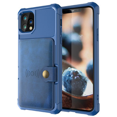 Porte-cartes antichoc de Magsafing de caisse en cuir de portefeuille de téléphone d'OEM pour Iphone 14