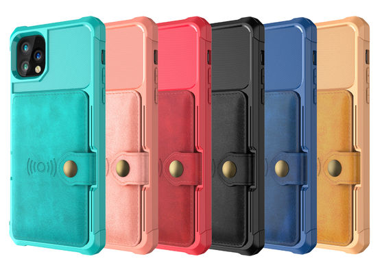 Porte-cartes antichoc de Magsafing de caisse en cuir de portefeuille de téléphone d'OEM pour Iphone 14