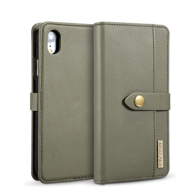 Style moderne inoffensif en cuir véritable de luxe de caisse de portefeuille d'ODM Iphone