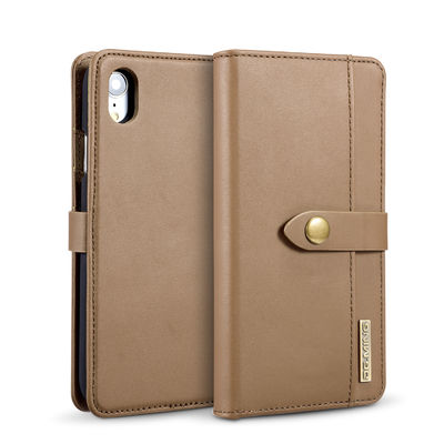 Style moderne inoffensif en cuir véritable de luxe de caisse de portefeuille d'ODM Iphone