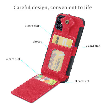 Cas en cuir d'Iphone de téléphone de cas de portefeuille de cas en cuir en cuir de téléphone