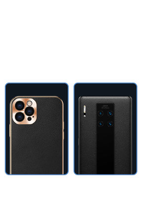 Caisse en cuir de luxe en cuir véritable de portefeuille d'Iphone de cas de téléphone