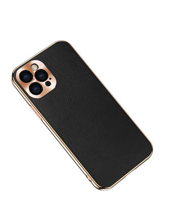 Caisse en cuir de luxe en cuir véritable de portefeuille d'Iphone de cas de téléphone