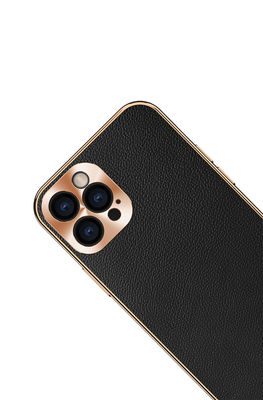 Caisse en cuir de luxe en cuir véritable de portefeuille d'Iphone de cas de téléphone