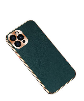 Caisse en cuir de luxe en cuir véritable de portefeuille d'Iphone de cas de téléphone