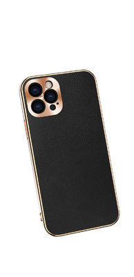 Caisse en cuir de luxe en cuir véritable de portefeuille d'Iphone de cas de téléphone
