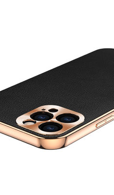 Caisse en cuir de luxe en cuir véritable de portefeuille d'Iphone de cas de téléphone