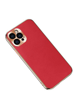 Caisse en cuir de luxe en cuir véritable de portefeuille d'Iphone de cas de téléphone