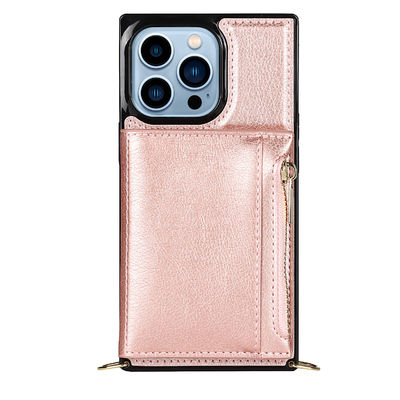 Véritable de luxe antichoc d'unité centrale Iphone de portefeuille en cuir sans couture de caisse