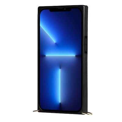 Cas de téléphone de noir en cuir d'OEM/ODM d'Iphone de caisse exquise de portefeuille