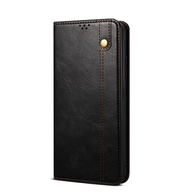 Cas de luxe insalissable en cuir véritable exquis de téléphone de portefeuille de cas d'Iphone