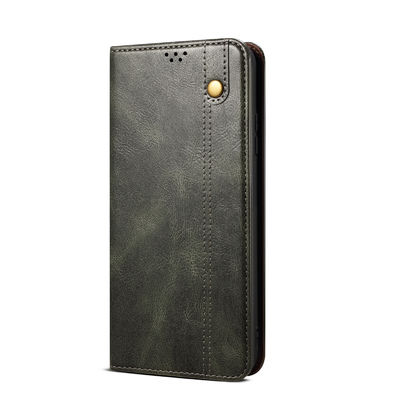 Cas de luxe insalissable en cuir véritable exquis de téléphone de portefeuille de cas d'Iphone