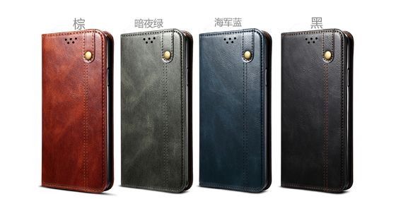 Cas de luxe insalissable en cuir véritable exquis de téléphone de portefeuille de cas d'Iphone