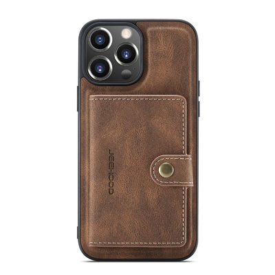 Cas imperméable antichoc de téléphone d'ODM de cas en cuir de luxe sans couture d'Iphone