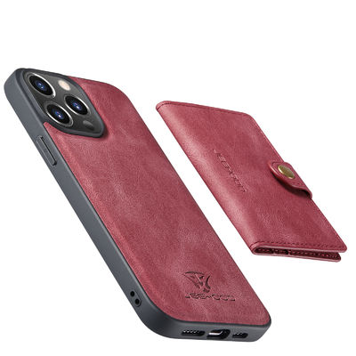 Cas imperméable antichoc de téléphone d'ODM de cas en cuir de luxe sans couture d'Iphone