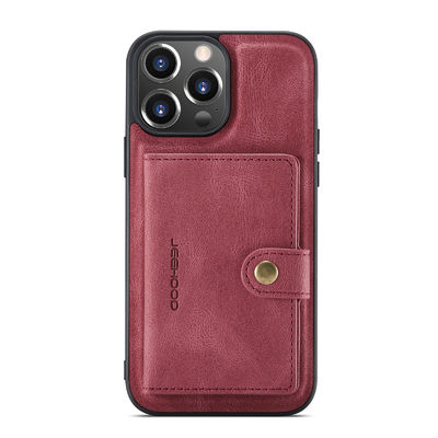 Cas imperméable antichoc de téléphone d'ODM de cas en cuir de luxe sans couture d'Iphone