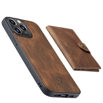 Cas imperméable antichoc de téléphone d'ODM de cas en cuir de luxe sans couture d'Iphone