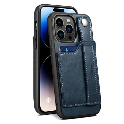 Cas en cuir d'Iphone de téléphone de cas de portefeuille de cas en cuir en cuir de téléphone de luxe