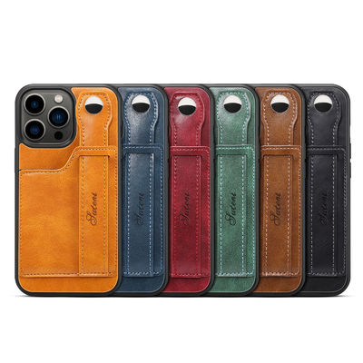 Cas en cuir d'Iphone de téléphone de cas de portefeuille de cas en cuir en cuir de téléphone de luxe