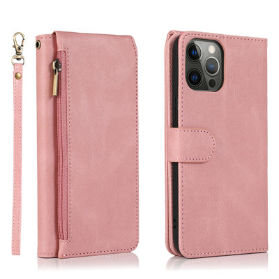 Style moderne véritable de luxe de cas en cuir d'Iphone de cas de téléphone de portefeuille