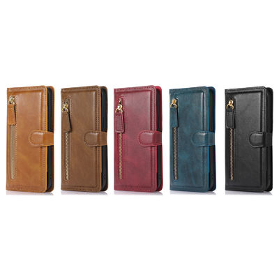 Cas en cuir en cuir véritable de luxe d'Iphone de portefeuille de cas de téléphone de cas en cuir de téléphone