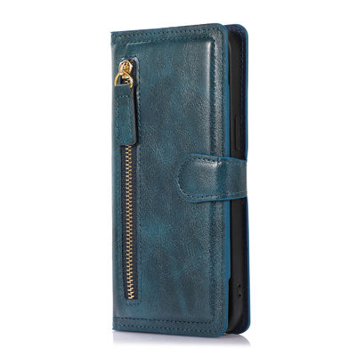 Cas en cuir en cuir véritable de luxe d'Iphone de portefeuille de cas de téléphone de cas en cuir de téléphone