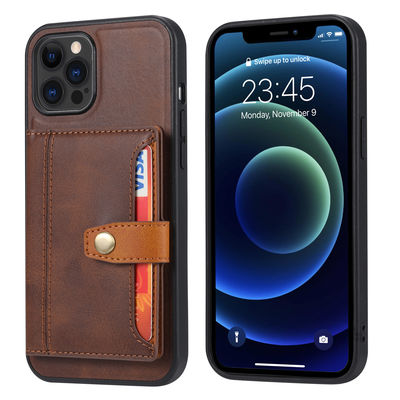 Le téléphone en cuir moderne d'OEM enferme la prime antichoc de cas de téléphone de portefeuille