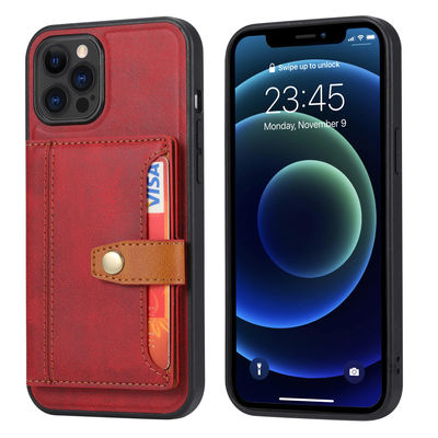 Le téléphone en cuir moderne d'OEM enferme la prime antichoc de cas de téléphone de portefeuille