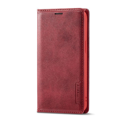 Style moderne de cas d'Iphone de cas de téléphone de portefeuille de caisse rouge en cuir de téléphone