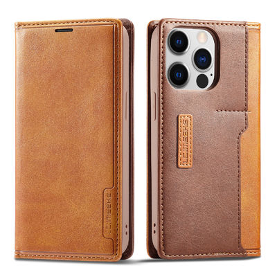 Style moderne de cas d'Iphone de cas de téléphone de portefeuille de caisse rouge en cuir de téléphone