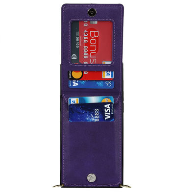 Caisse en cuir véritable de portefeuille d'Iphone de cas en cuir de luxe de téléphone