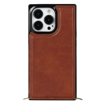 Luxe insalissable en cuir véritable sans couture de cas protecteurs d'Iphone