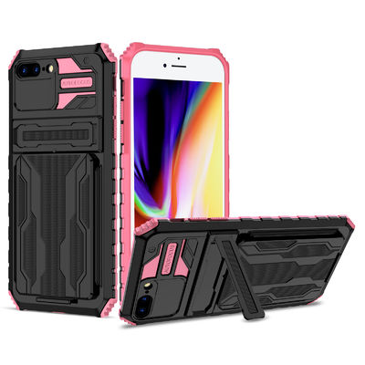 cuir en cuir d'Iphone de cas de téléphone de portefeuille de cas de téléphone de l'iPhone 7Leather