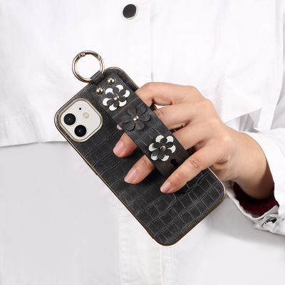 L'unité centrale adaptée aux besoins du client de cas de téléphone d'atterrisseur garnissent en cuir Lanyard Strap antichoc